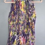 CAbi “Petals” Purple Multi Watercolor Chiffon Crossover Flowy Tank Top Small NWT Photo 6