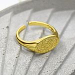 Sun and Moon Signet Ring Gold Photo 1