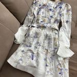 Zimmermann Cream and Purple Floral Long Sleeve Dress Photo 13