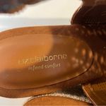 Liz Claiborne Women’s Brown Wedge Heel Suede Sandals Size 10 Laser Cut Design Photo 9