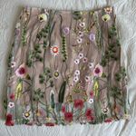 Mini Skirt with Floral Embroidery Pink Photo 6