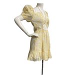 Storia Ruby & Jenna Tie Front Puff Sleeve Dress Lemon Size Large Fairycore Open Photo 2