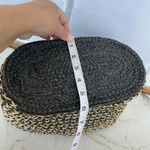 Annabel Ingall Raffia Woven Basket Tote Bag Green Photo 9