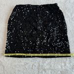 Rainbow Sandals Vintage Rainbow Sequined Skirt Womens Sz L Black Stretch‎ Sparkly Club Y2K Party Photo 6