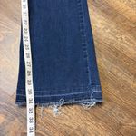 KanCan High Rise Double Button Bootcut Flare Raw Hem Jeans Women's 29 Stretch Blue Photo 7