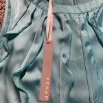 Kenar  Teal Ruffle Front Sleeveless Top Exposed Back Zip L Photo 7