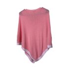 Talbots  Pink Knit Tie Neck Poncho Sweater Women's M Lightweight NWT Photo 6