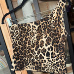 Reformation  iggy one shoulder tank top cropped leopard print deadstock fabric Photo 0