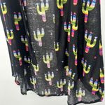 Southern Stitch Black Cactus Print Duster Sleeveless Festival Western S/M Photo 3