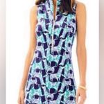 Lilly Pulitzer Vibrant Blue and Pink Zip Dress Photo 0