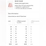 See By Chloe SEE BY CHLOÉ Neo Janis Striped Cotton Poplin Frill Shorts Red Multicolored Photo 3