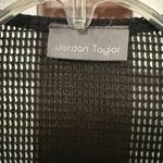 Jordan Taylor  Womens Black Mesh Swimsuit Cover Up Oversized Large Resort Vaca Photo 3