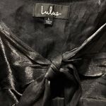 Lulus Womens Chic Perspective Black Satin Tie Photo 7