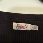 Faherty  Legend Ribbed Henley Black Long Sleeve Womens XL Photo 2