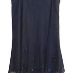 Old Navy  Women's Size 8 Navy Black Mesh Sequin Midi Skirt Low Waist NWT Photo 0