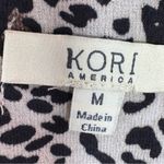 Kori  Leopard Print Lightweight Zip Up Bomber Track Jacket Tan Black Medium Photo 8