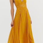 ASOS  Marigold Yellow Lace Bridesmaid Maxi Dress Photo 0