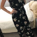 Xhilaration Black Floral Jumpsuit Photo 0