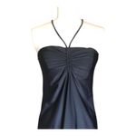 ANDIE NWT Waikiki Coverup Ruched Gathering Halter Bandeau Dress Black Small Photo 2