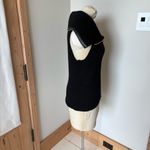Per Se Black Knit Vest with Wide Collar Photo 4