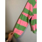 Anthropologie Maeve French Terry Sweatshirt in Pink Green Stripe Size XS Photo 7
