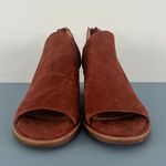 Sofft Carleigh Brick Leather Peep Toe Cutout Sandal Booties Brown Size 6 Photo 2