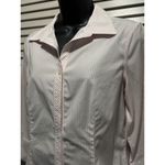 Talbots  3/4‎ Sleeve White/Pink Striped Button Up Size 8 Collar Cuffs Photo 1