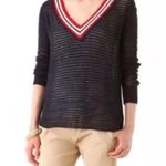 Free People  Navy V neck Sweater Photo 2