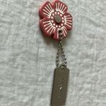 Coach : Dark Pink Tea Rose Tag- Silver Tone Photo 3