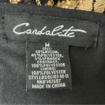 Candlelite Dress Mermaid Gown Gold Metallic Black Elegant Sleeveless Size Medium Photo 3