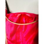 Ashley Lauren  Hot Pink Pleated Crystal Pearl Beaded One Shoulder Gown Size 8 Photo 5