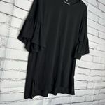 Wishlist Black Dolman Puff Sleeve Boxy T-Shirt Blouse Crew Neck Relaxed Fit SZ L Photo 1