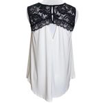Luxology  White and Black Lace Blouse Small Photo 4
