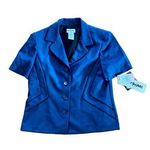 Perceptions Vintage Deadstock Short Blue Blazer Jacket Womens Large Photo 0