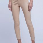 L'Agence  Women's Margot High-Rise Skinny Nude White Coat Contrast Size 25 NWT Photo 1