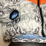 Central Park West Wesley Colorblock Snake Print Puffer Coat Pattern Jacket sz L Photo 8