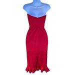 Michael Costello X Revolve Ericka straplesss dress Red Size XS Photo 4