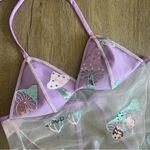 Handmade Y2K Fairycore Cottagecore Mushroom Embellished Halter Babydoll Vest Top Purple Photo 6