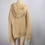 Lauren Ralph Lauren Waffle Knit Pullover Hoodie Women's Sz Medium Tan/brown Brown Photo 4