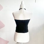 Black Denim Tube Top Western Goth Grunge Punk Y2K Alt Small Photo 1