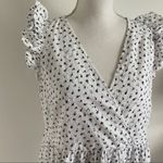 Loft  • Petite Eyelet Ruffle Sleeve Crossover Dress White Black Floral Photo 5