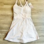 Halara U Neck Backless Cut Out Ribbed 2-in-1 Side Pocket Mini Dress Tennis NWT Photo 2