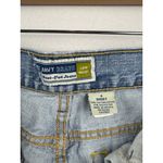 Old Navy Women’s Size 4 Short Light Blue Jeans with a Green Thread Stitch Photo 3