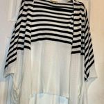 Democracy  Black and White Cardigan with Striped Design Photo 0