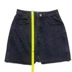 Missguided Denim Skirt Black Size 4 Mirco Mini Bratz High Waisted Shark Bite Photo 5