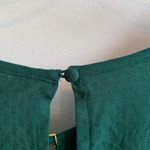 Krazy Kat NWT  Green Front & Back Keyhole Quarter Sleeve Blouse With Tie Photo 5