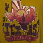 L&B Life Western Texas Cactus Women’s Short Sleeve T-shirt Mustard Yellow Sz M Photo 2