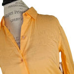 NWT Equipment Femme Womens Peach‎ Essential Long Sleeve Button Down Shirt Small Orange Photo 2