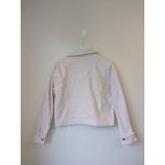 Nine West Crop Jacket Denim Women’s Stretch Comfort Pink Size Medium EUC Photo 3
