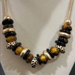 Piper K | Tigers Eye/Leopard Beaded Necklace Gold Photo 10